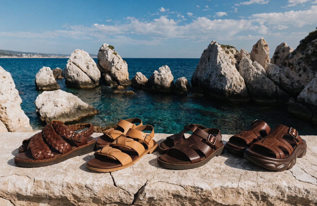 Sandalias IMAC para hombre en piel italiana para verano