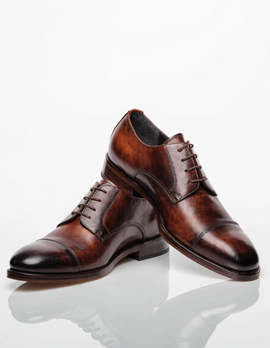 Zapato derby IMAC de hombre en piel marrón